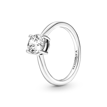 Anillo Pandora Anillo Solitario En Plata De Ley Brillante - Vista principal