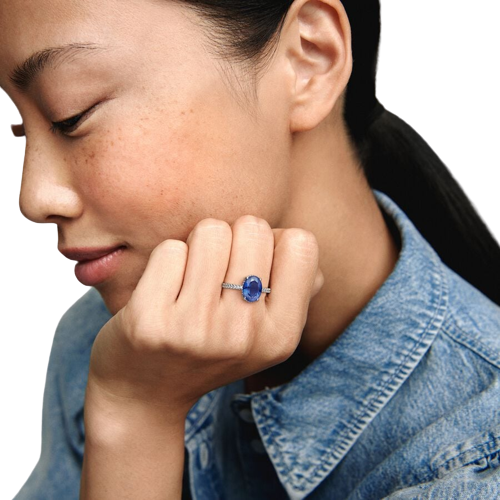 Anillo de compromiso Halo Brillante