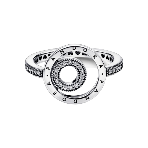 Anillo Pandora Anillo Pandora Signature Logo Círculos Pavé - Vista detalle