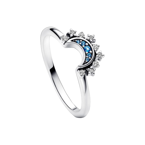 Anillo Luna Celestial Azul