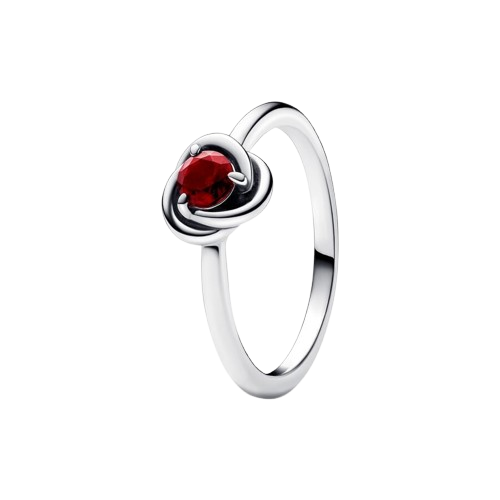 Anillo Círculo Eternity Rojo