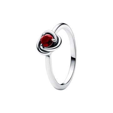 Anillo Círculo Eternity Rojo