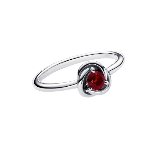 Anillo Círculo Eternity Rojo