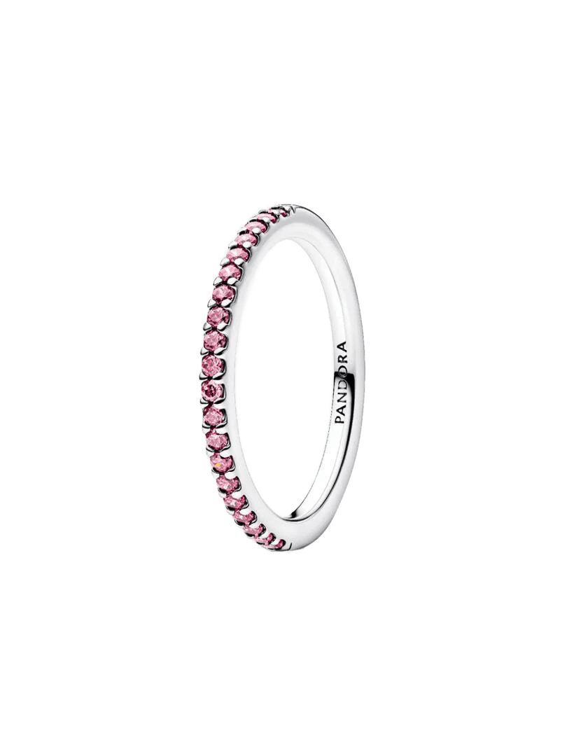Anillo Banda Brillante Rosa - vista 1