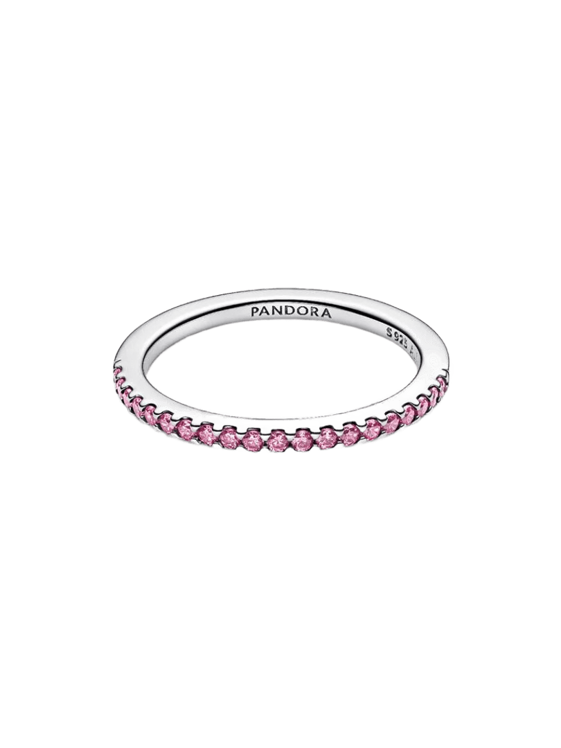 Anillo Banda Brillante Rosa - vista 2