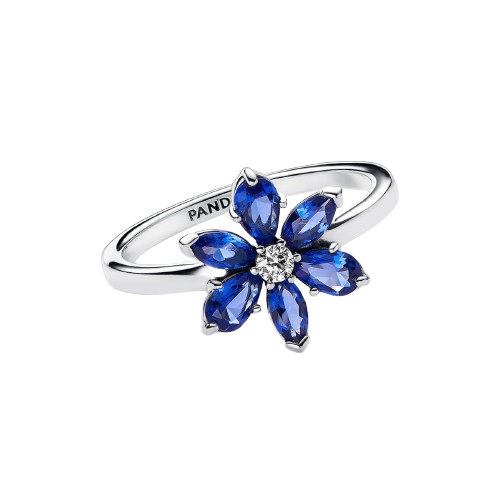 Anillo Herbario Brillante Azul