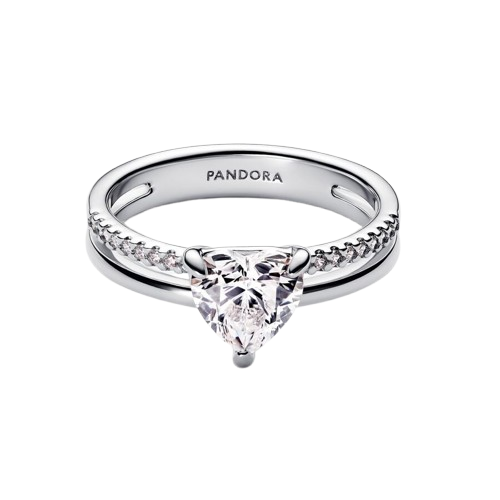 Anillo Corazón Doble Banda