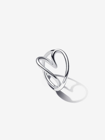 Anillo Corazón Forma Orgánica