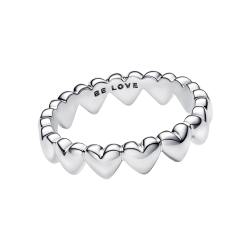 Anillo Fila de Corazones