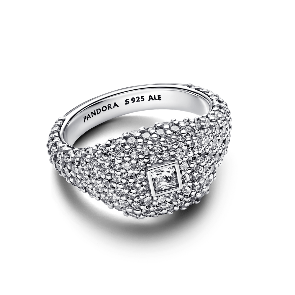 Anillo Pandora Anillo de Cocktail Cuadrado en Pavé - Vista detalle