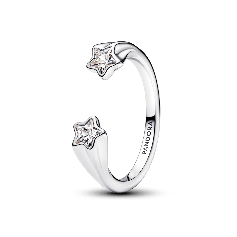 Anillo Pandora Anillo Abierto Estrellas Fugaces Plata - Vista principal