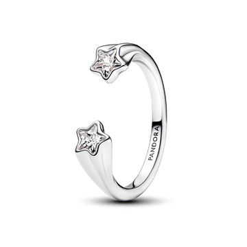 Anillo Pandora Anillo Abierto Estrellas Fugaces Plata - Vista principal