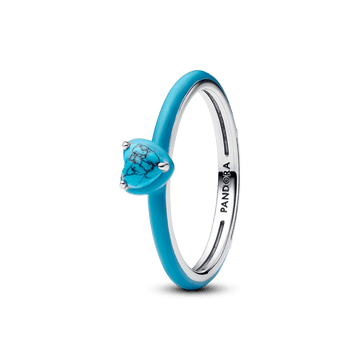 Anillo Pandora Anillo Gema Corazón Color Turquesa - Vista principal