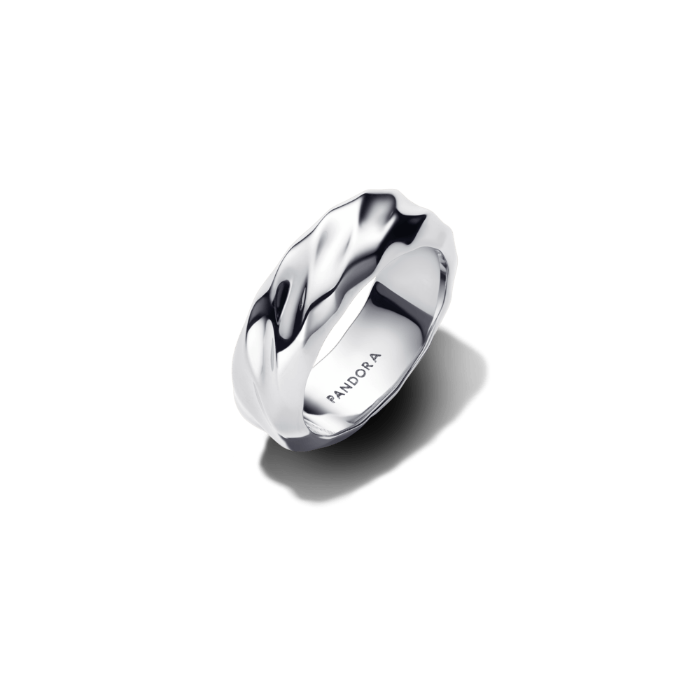 Anillo Pandora Anillo Banda Ancha Ondulada Plateado - Vista principal