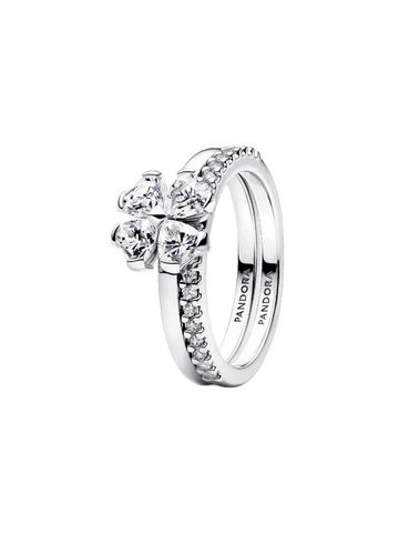 Anillo Divisible Trébol de la Suerte Brillante - vista 1
