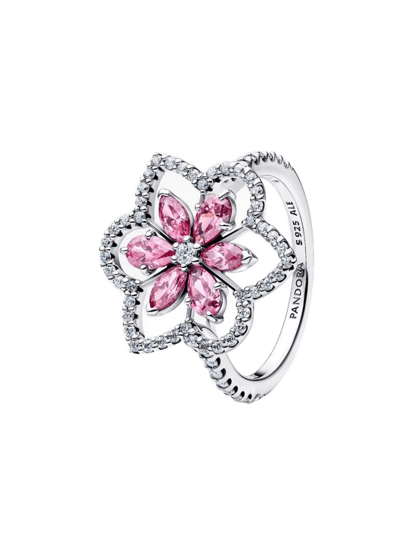 Anillo Cóctel Flor Doble - vista 1