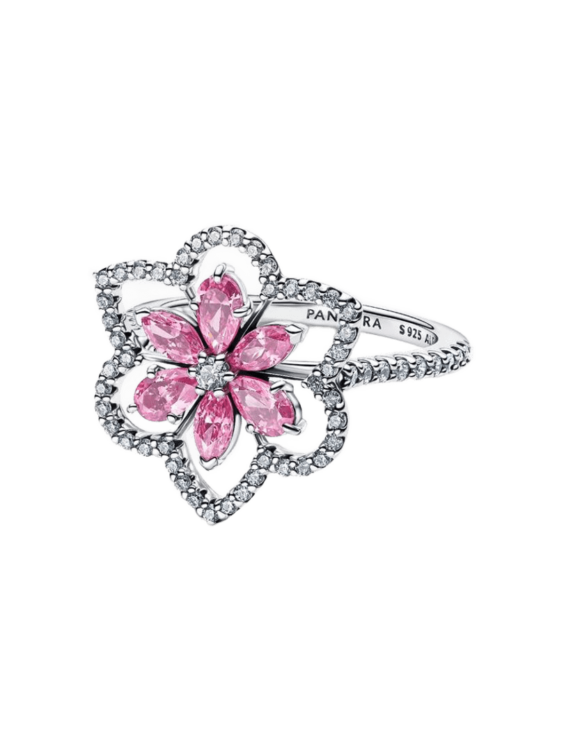 Anillo Cóctel Flor Doble - vista 2