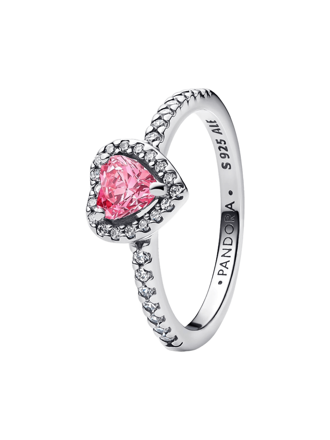 Anillo Pandora Anillo Corazón Rosa Elevado - Vista principal