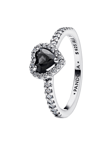 Anillo Pandora Anillo Corazón Negro Elevado - Vista principal