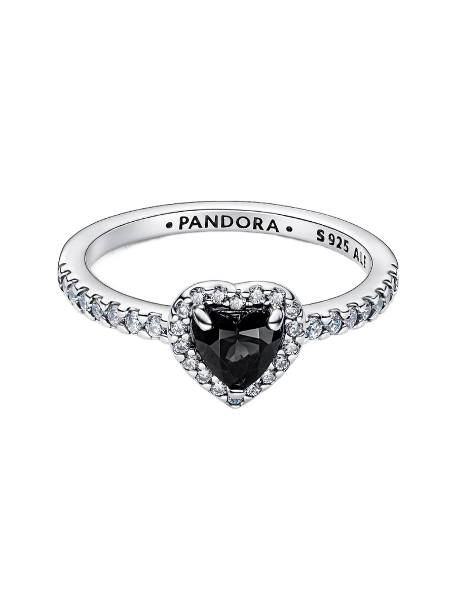 Anillo Pandora Anillo Corazón Negro Elevado - Vista detalle