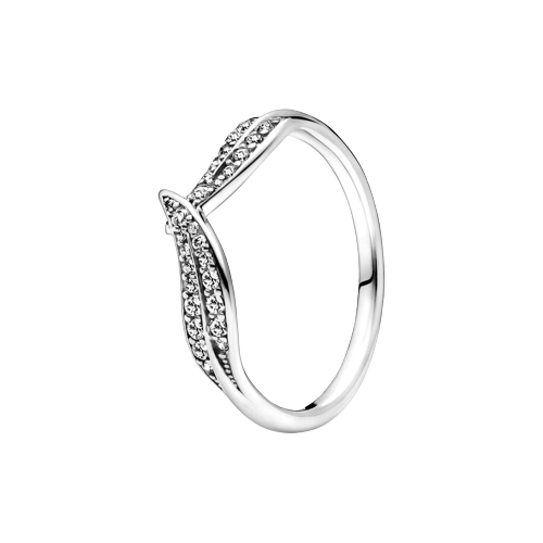 Anillo en plata de ley Hojas Brillantes