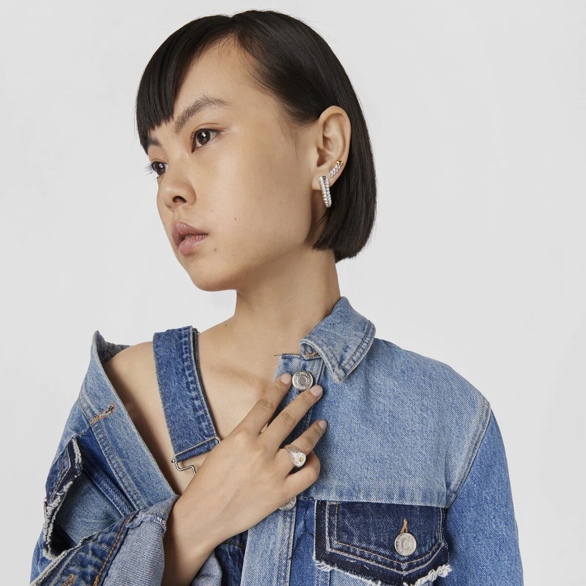 Sello de plata con oso de plata vermeil Virtual Garden