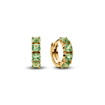 Aros Pandora Aretes de Aro Verdes - Vista principal