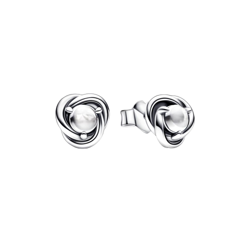 Pendientes de botón Circulo Eternity Abril