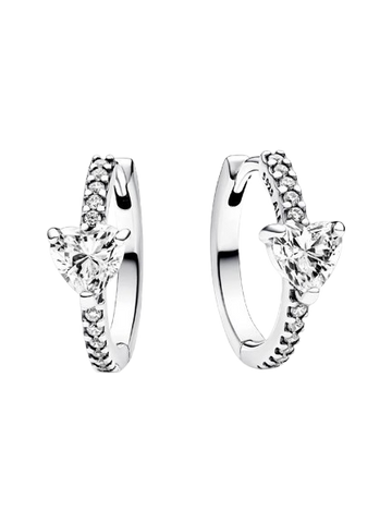 Pendientes de Aro Corazón Brillante