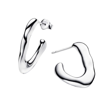Pendientes de Aro Abierto Forma Orgánica en V