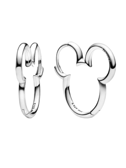 Pendientes de Aro Silueta de Mickey Mouse de Disney