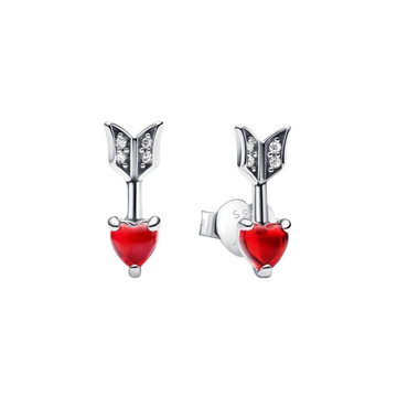 Aros Pandora Pendientes Flecha y Corazón Cristal de Murano - Vista principal