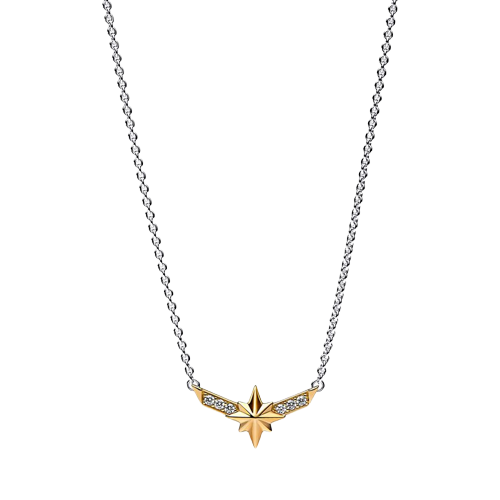 Collar Pandora Collar Estrella Octogonal Capitana Marvel en Dos Tonos de Marvel - Vista principal