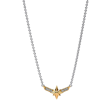 Collar Pandora Collar Estrella Octogonal Capitana Marvel en Dos Tonos de Marvel - Vista principal