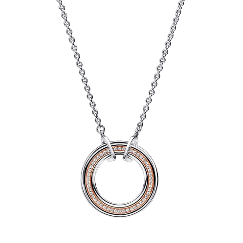 Collar Pandora Collar Logo y Pavé en Dos Tonos Pandora Signature - Vista principal