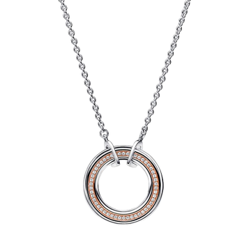 Collar Pandora Collar Logo y Pavé en Dos Tonos Pandora Signature - Vista principal