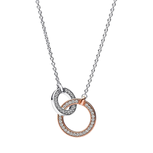Collar Pandora Collar Círculos Entrelazados en Dos Tonos Pandora Signature - Vista principal