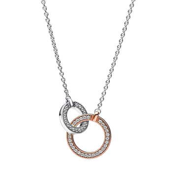 Collar Pandora Collar Círculos Entrelazados en Dos Tonos Pandora Signature - Vista principal