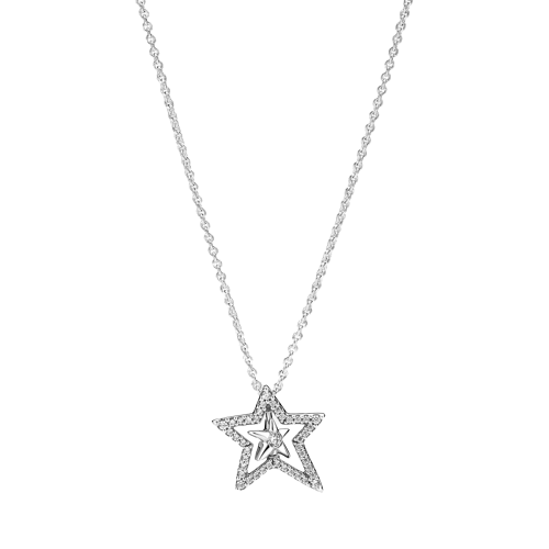 Collar Estrella Asimétrica en Pavé