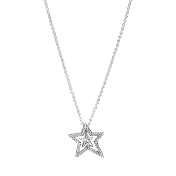 Collar Estrella Asimétrica en Pavé