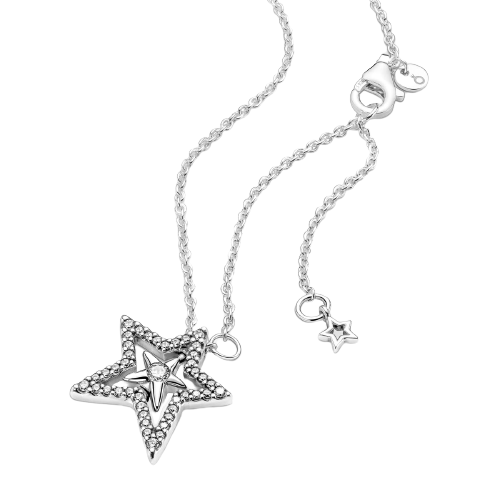 Collar Estrella Asimétrica en Pavé