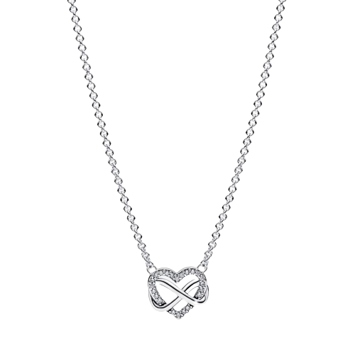 Collar Corazón Infinito Brillante
