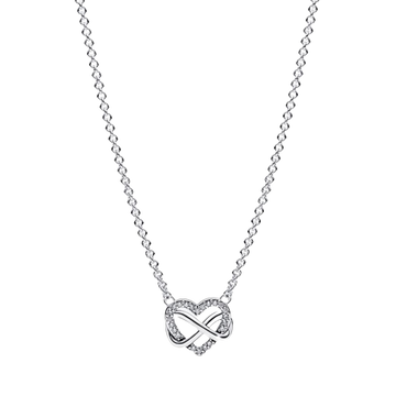Collar Corazón Infinito Brillante