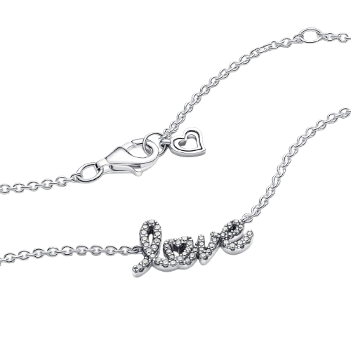 Collar Love Escrito a Mano Brillante