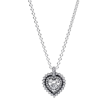 Collar Corazón Halo Brillante