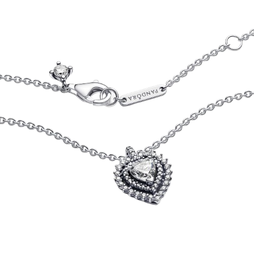 Collar Corazón Halo Brillante