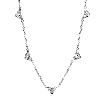 Collar Cadena Corazón Triple Gema