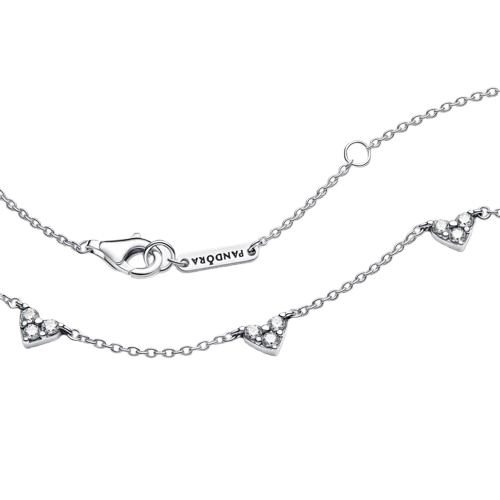 Collar Cadena Corazón Triple Gema