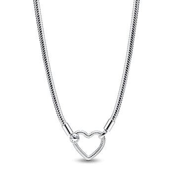 Collar Pandora Collar de Cadena de Serpiente con Hebilla de Corazón - Vista principal