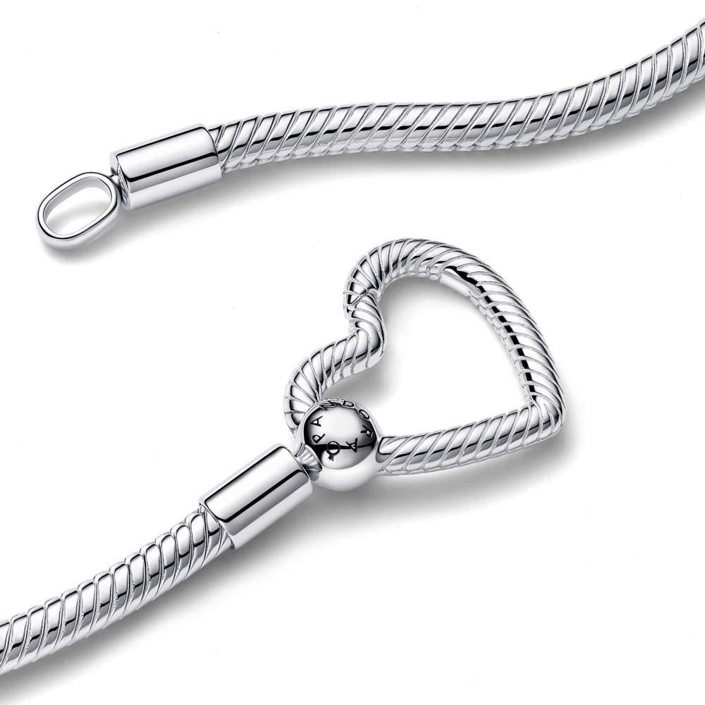 Collar Pandora Collar de Cadena de Serpiente con Hebilla de Corazón - Vista detalle